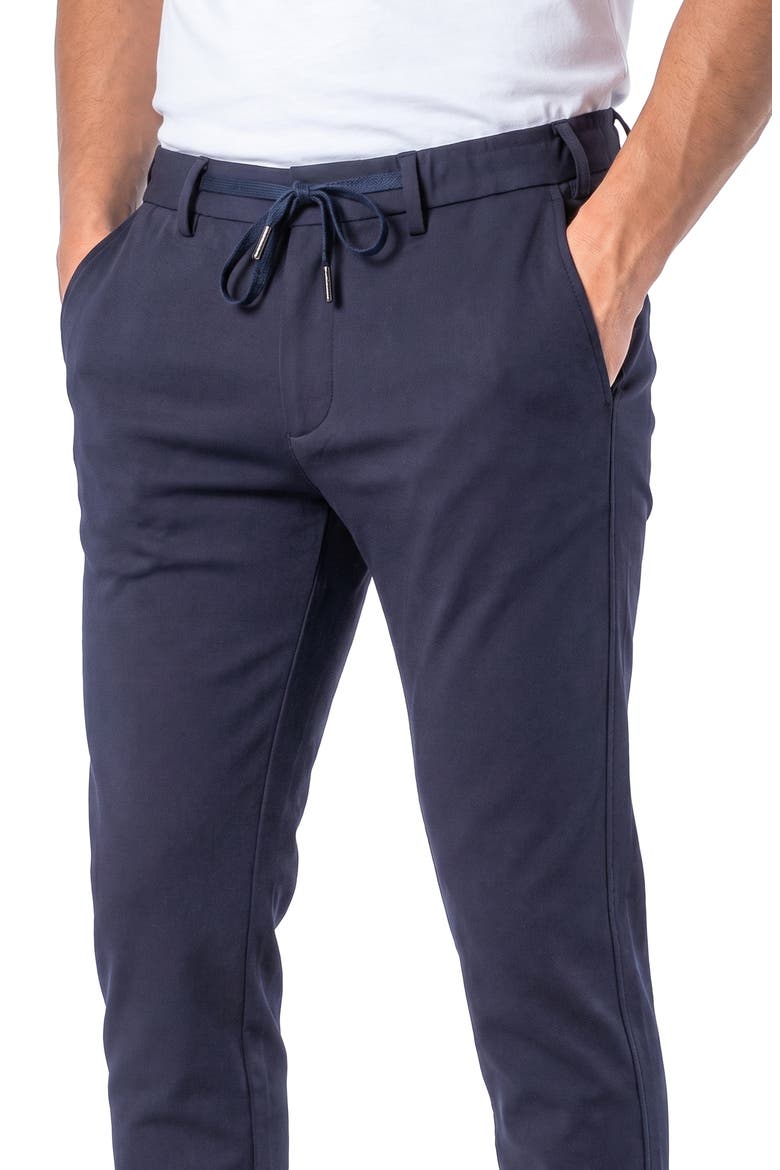 Stretch Drawstring Waist Trouser Pants, Alternate, color, BLUE