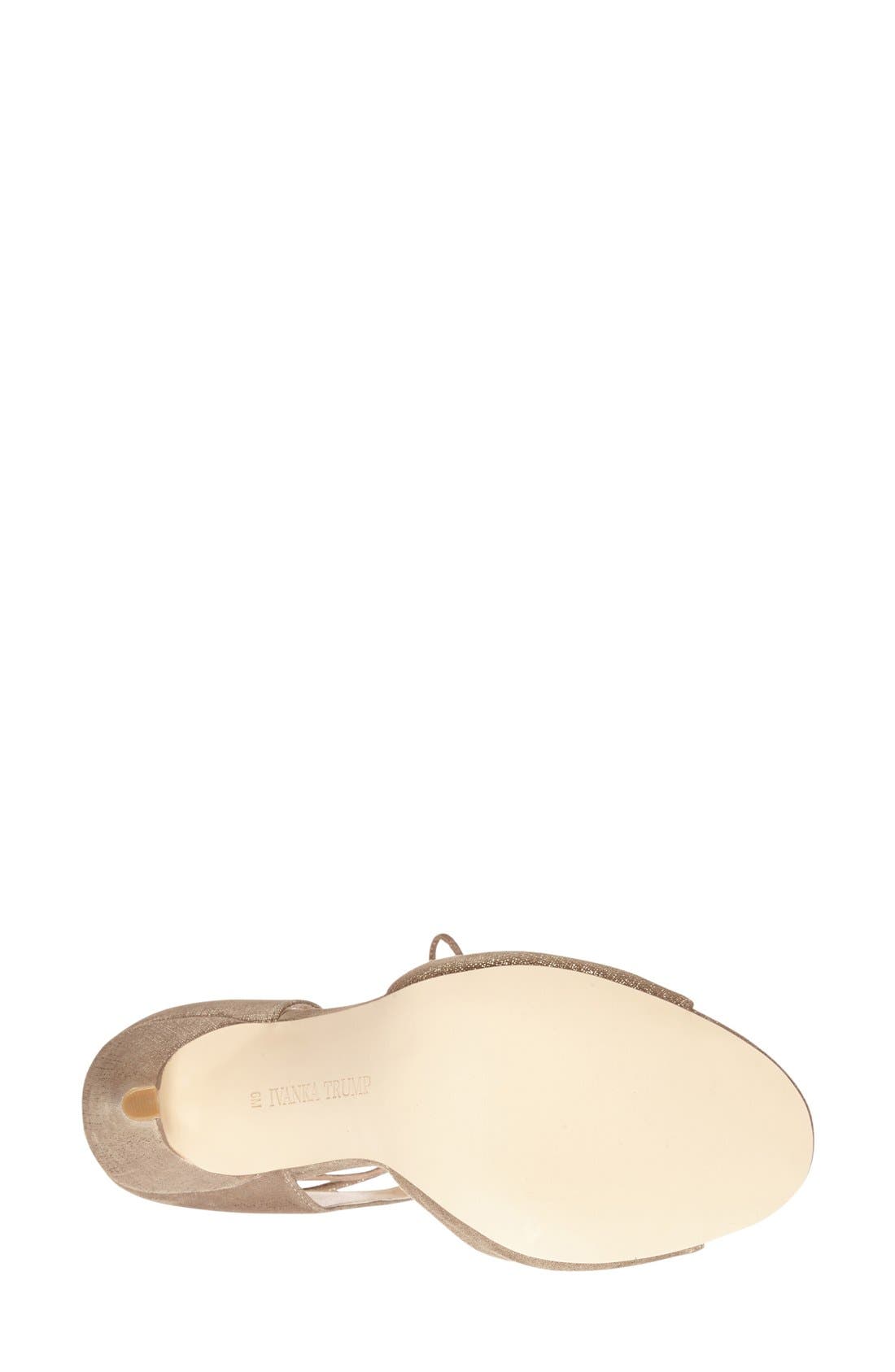 'Holidae' d'Orsay Sandal, Alternate, color, GOLD LINEN SUEDE