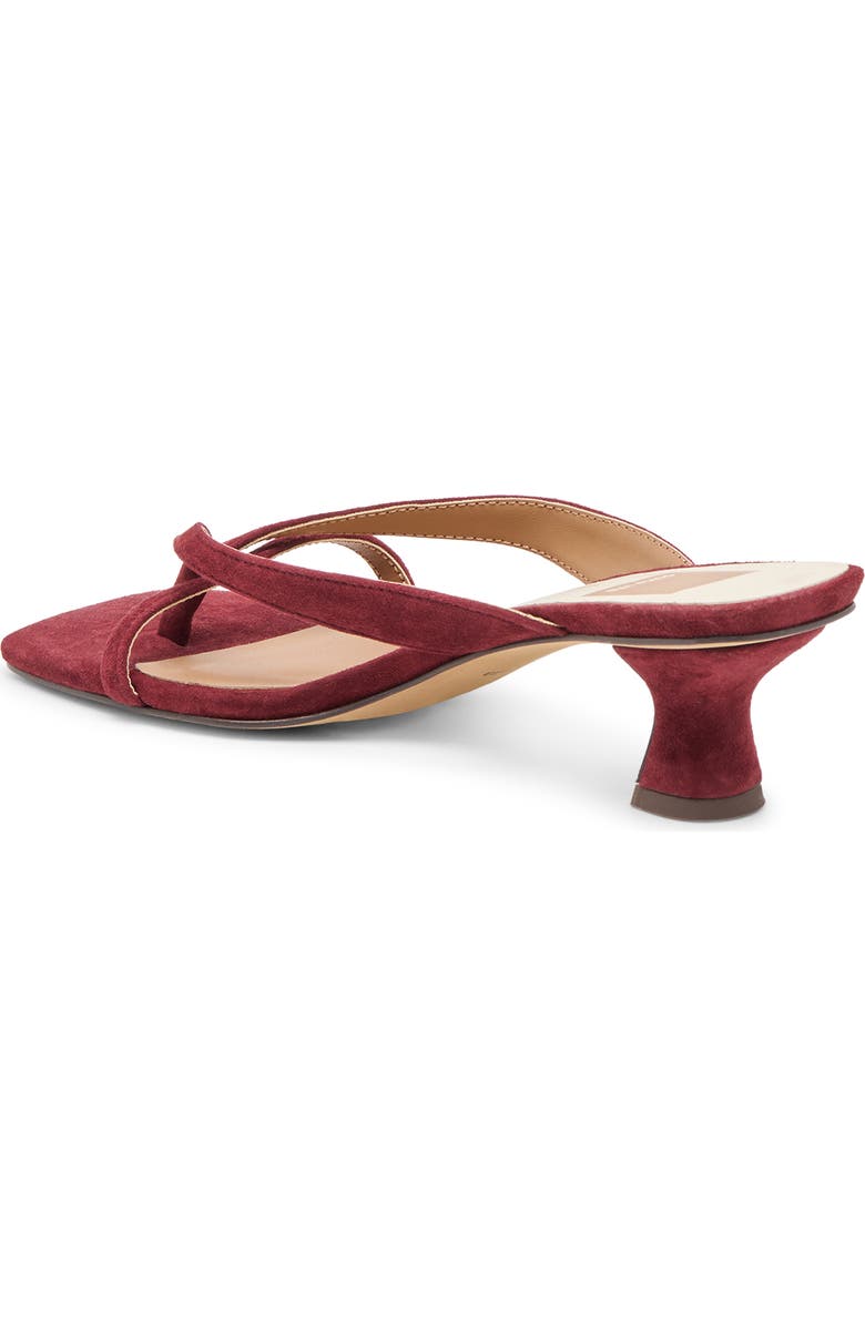 Dolce Vita Brevel Kitten Heel Flip Flop, Alternate, color, Oxblood Suede