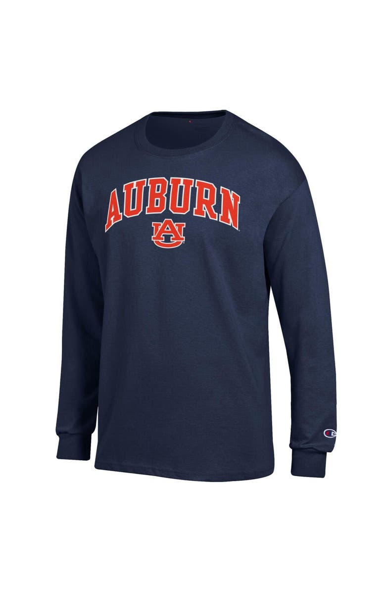 Champion Men's Champion  Navy Auburn Tigers Arch Over Logo Long Sleeve T-Shirt, Alternate, color, Navy