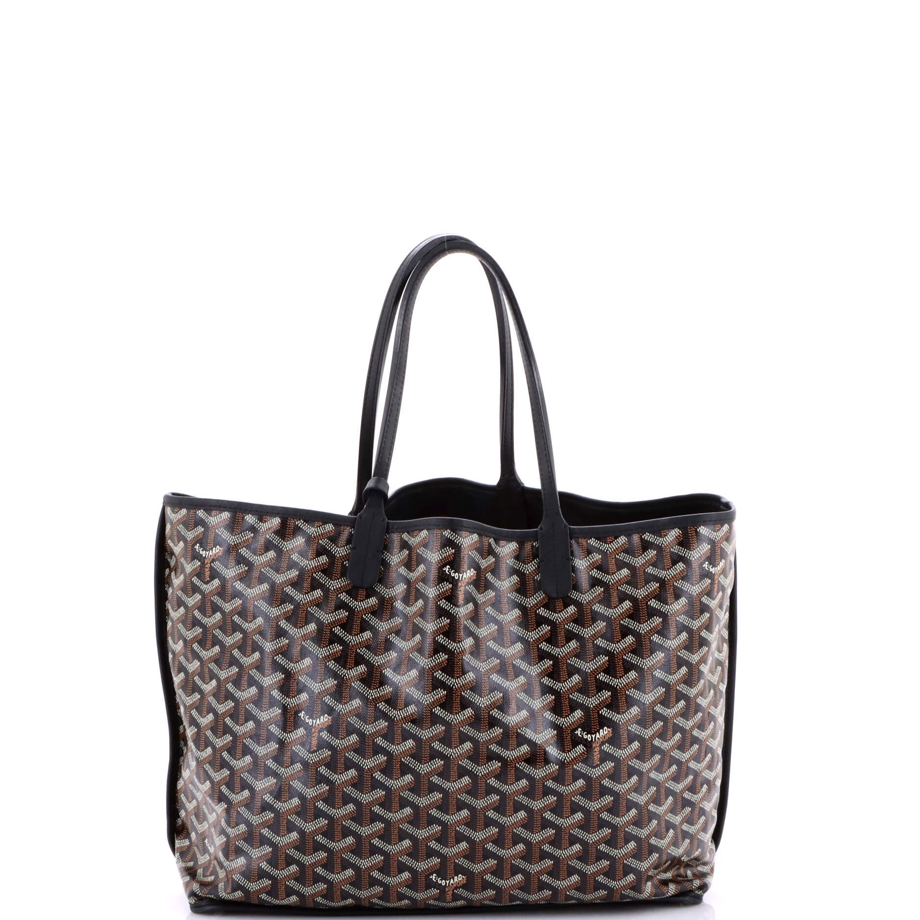 Pre-Owned Goyard Anjou Reversible Tote Coated Canvas PM, Alternate, color, Black