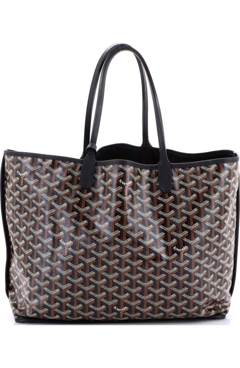 Pre-Owned Goyard Anjou Reversible Tote Coated Canvas PM, Alternate, color, Black