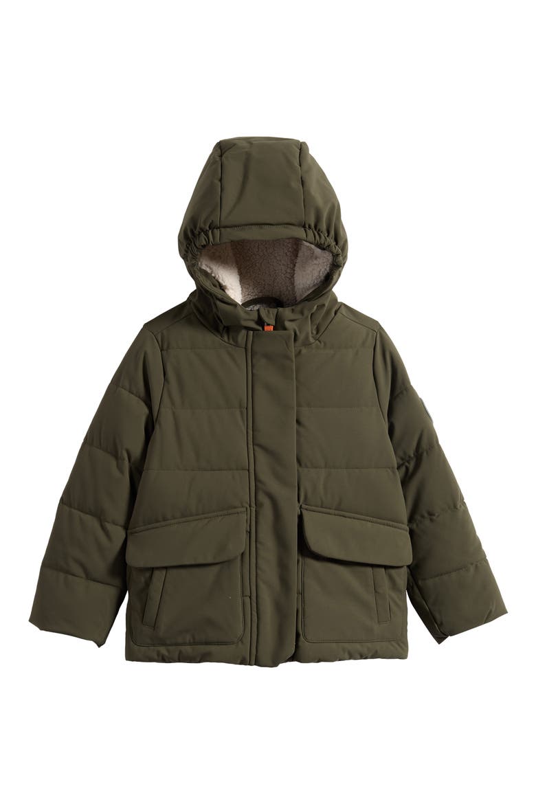 Kids' Molly Hooded Puffer Jacket, Main, color, LAUREL GREEN