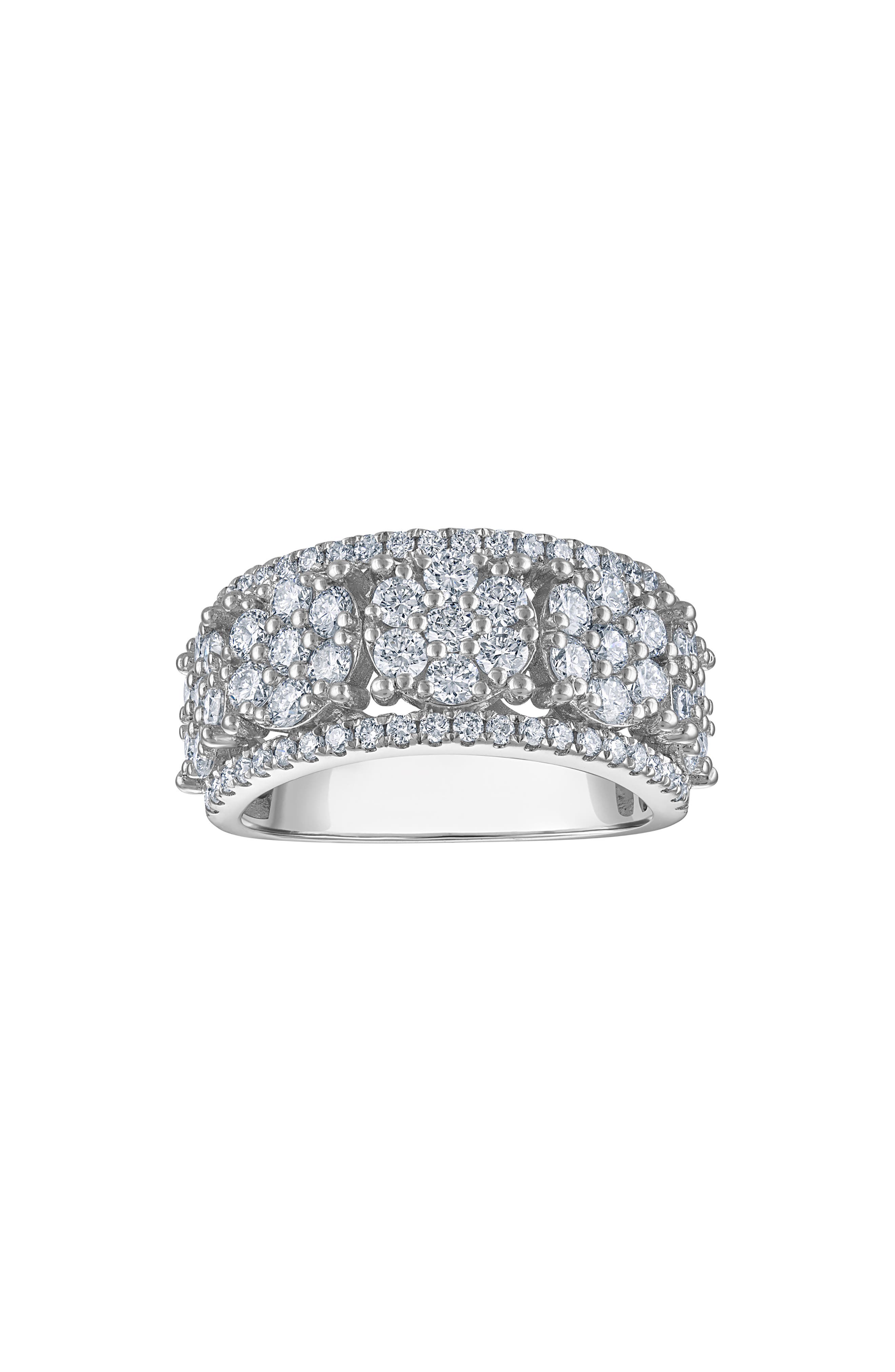 FZN Sterling Silver Lab Grown Diamond Ring