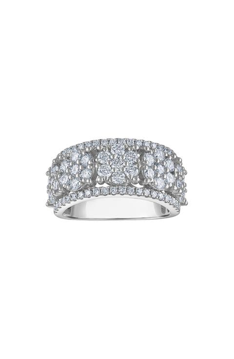 Sterling Silver Lab Grown Diamond Ring