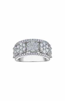FZN Sterling Silver Lab Grown Diamond Ring