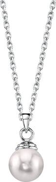 The Pearl Source 14K Gold Japanese Akoya Pearl Hope Pendant