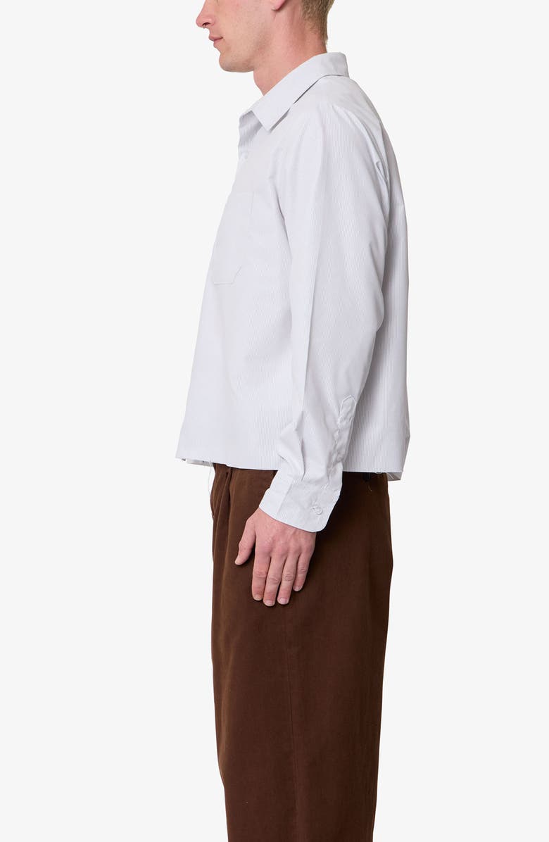 mnml Stripe Button-Up Shirt, Alternate, color, Grey/ White