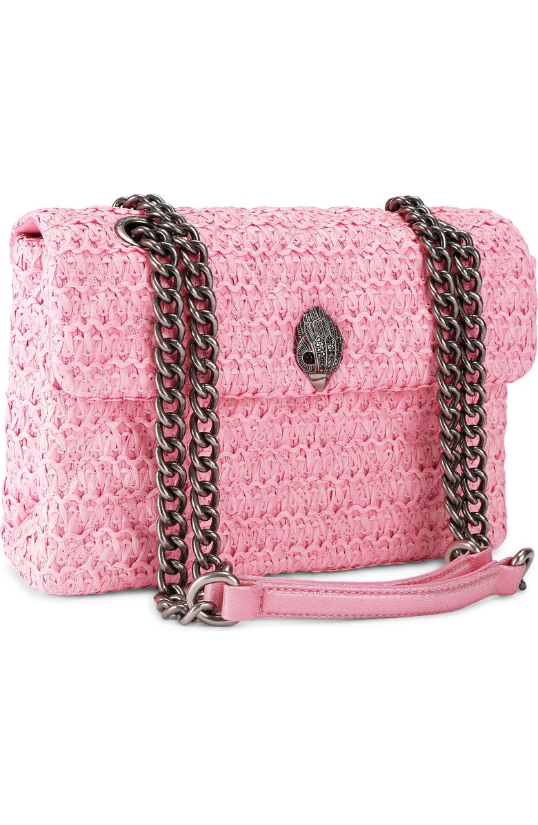 Kurt Geiger London Kensington Raffia Convertible Shoulder Bag, Alternate, color, Pink
