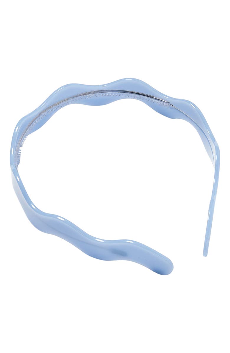 Chunks Wavy Check Headband, Main, color, Periwinkle
