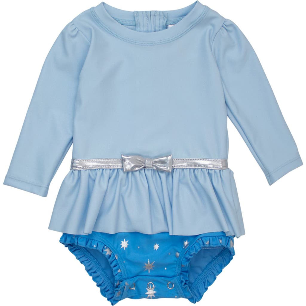 Rufflebutts Baby Girls Upf50+ Princess Long Sleeve Bow Skirted One Piece Swimsuit