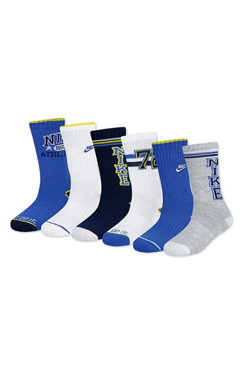 6-Pack Cushioned Dri-FIT Crew Socks (Little Kid)