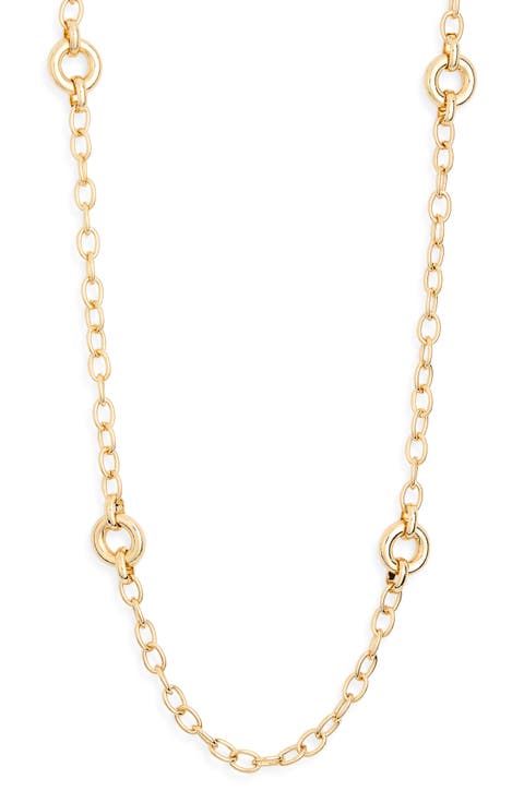 Station Chain Long Necklace