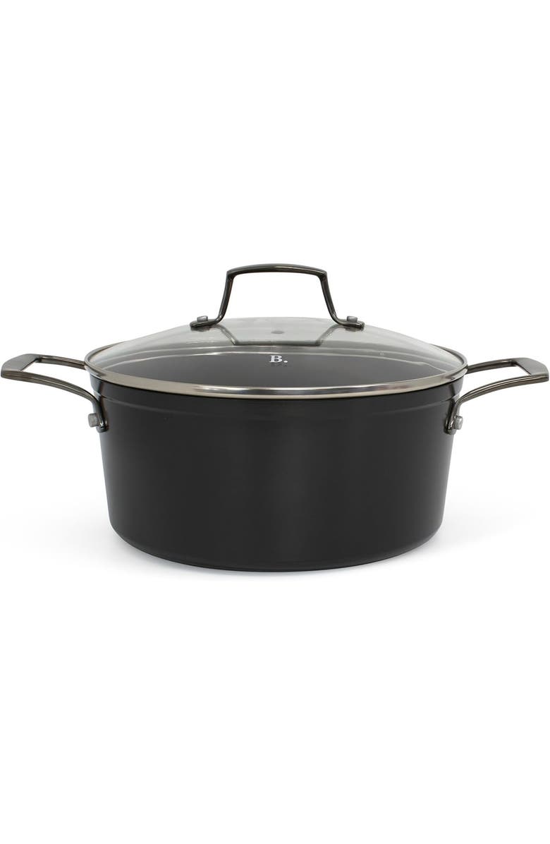 Blu. 4.5QT Casserole Pot with Lid, Main, color, Black