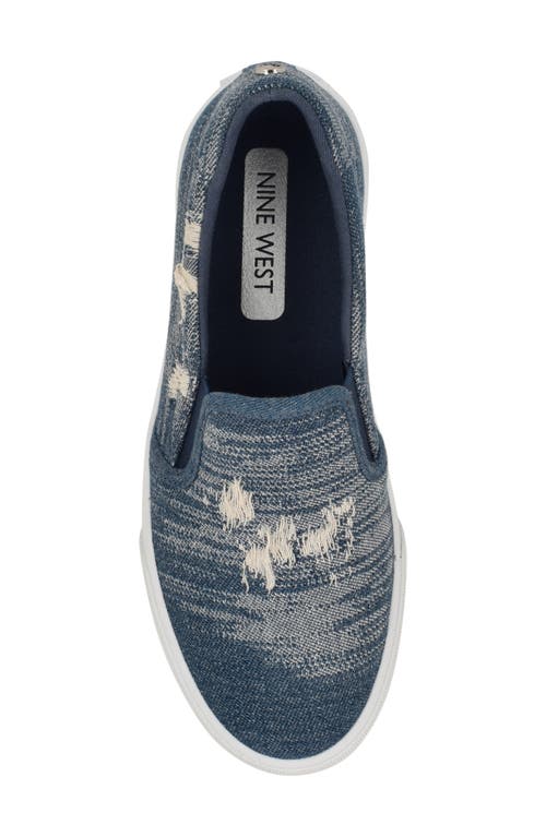 Nine West Lala Slip-on Sneaker In Dark Blue