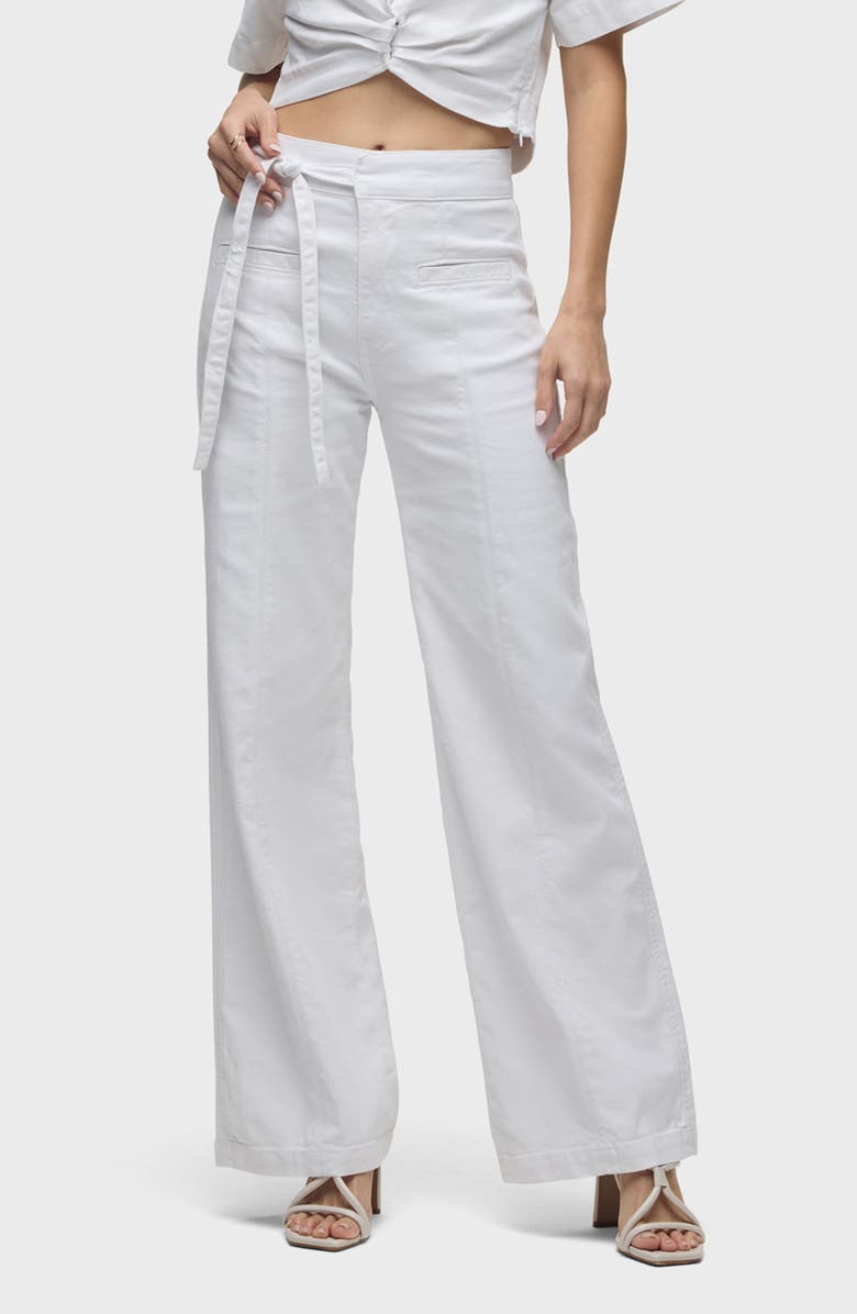 Hudson Jeans Tie Waist Wide Leg Trousers, Main, color, 