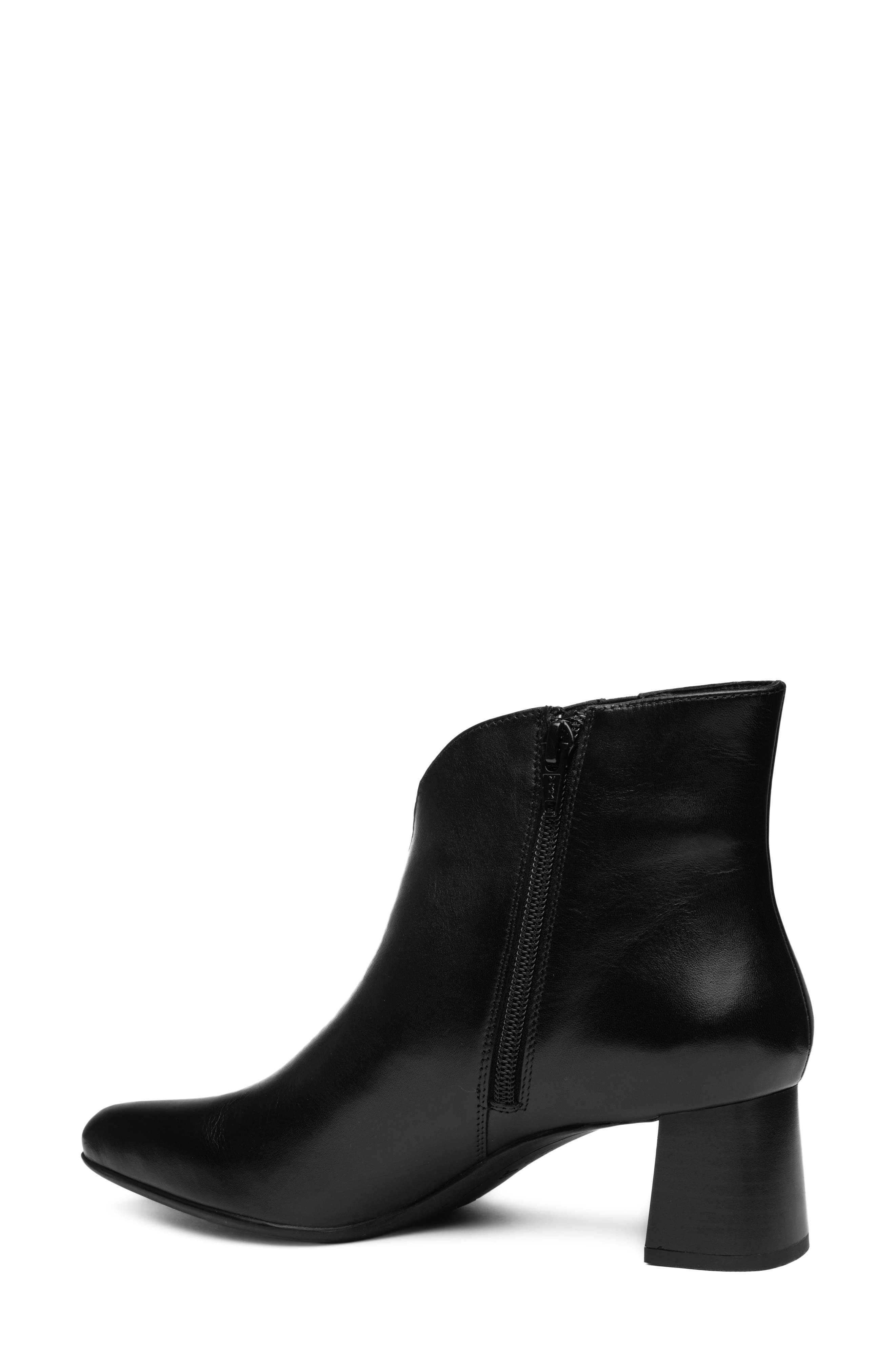 Acanthus Leather Bootie, Alternate, color, BLACK 1