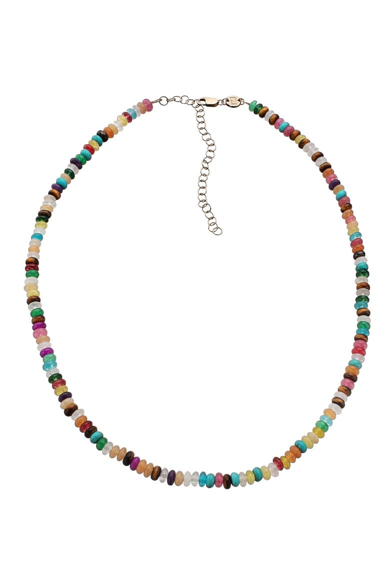 Uma Quartz Beaded Necklace, Main, color, YELLOW GOLD