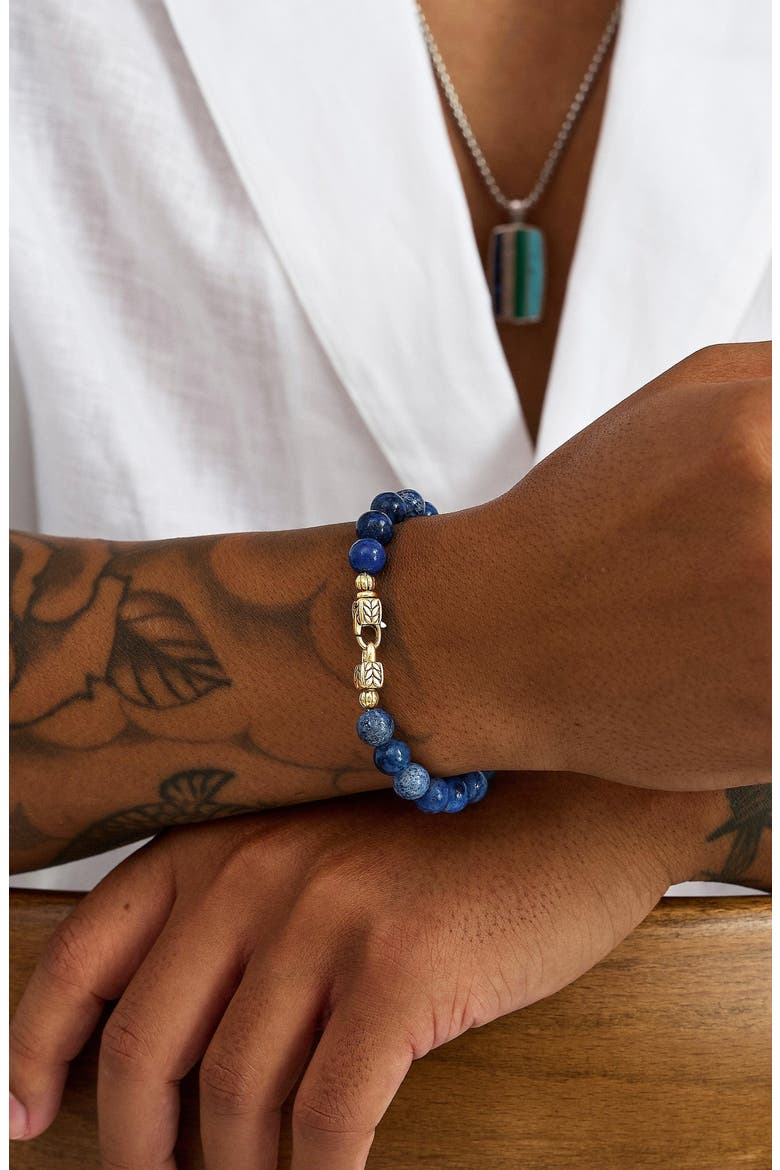 Dumortierite Healing Bracelet With Lock, Alternate, color, Blue
