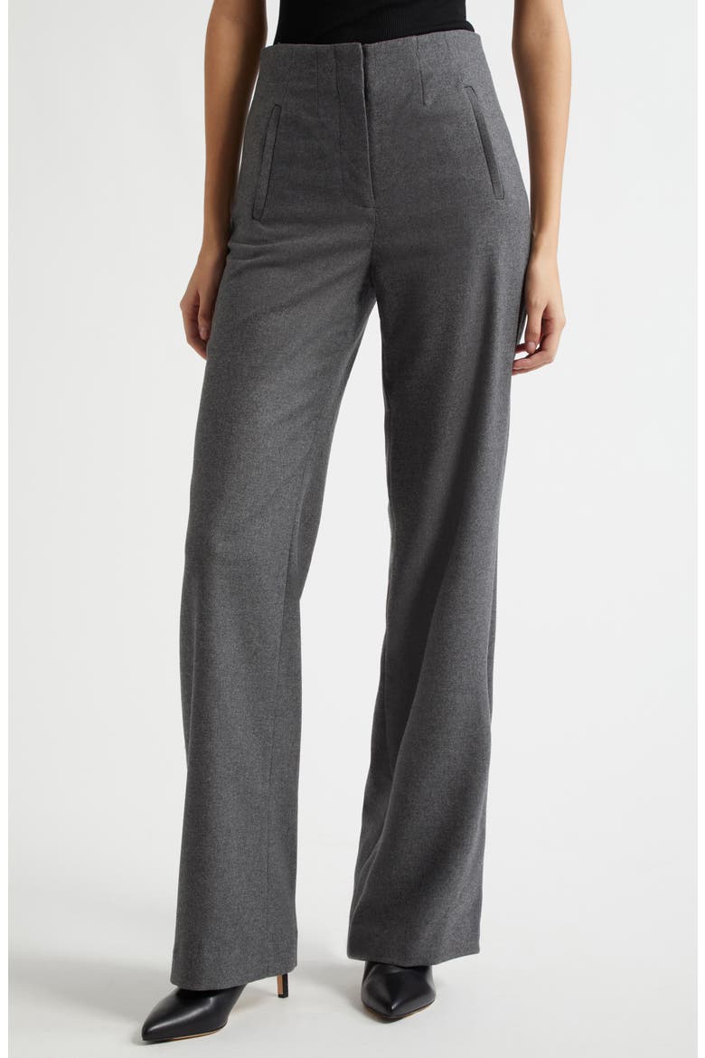 Jude Clean Waist Wide Leg Pants, Main, color, HEATHER GREY