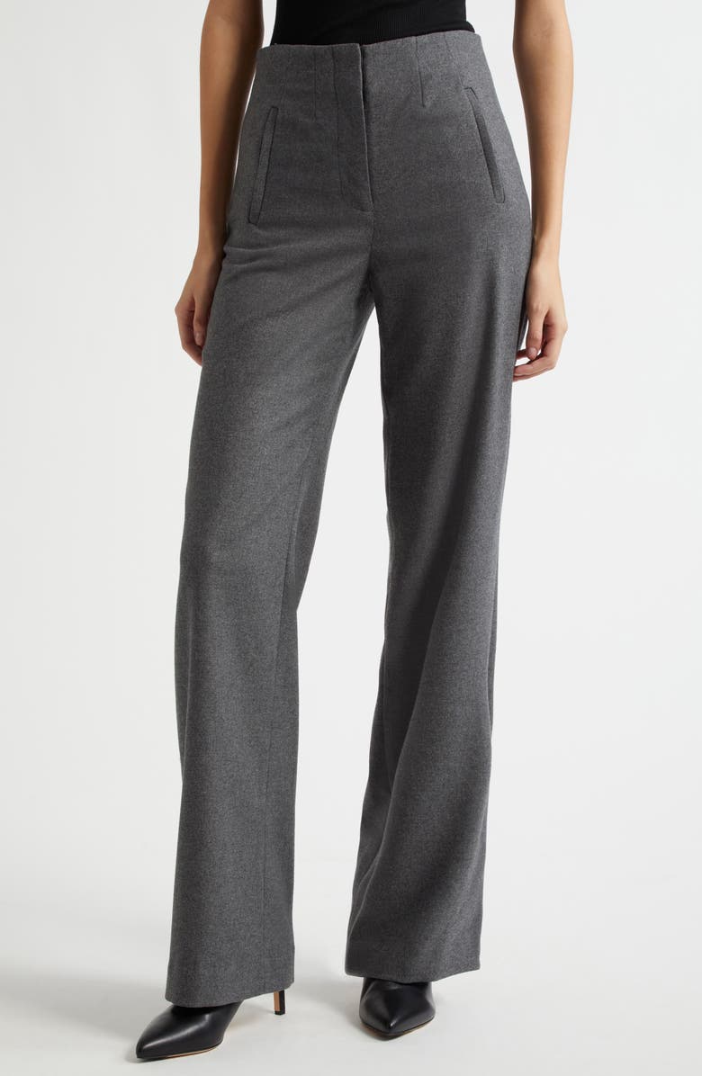 Veronica Beard Jude Clean Waist Wide Leg Pants, Main, color,