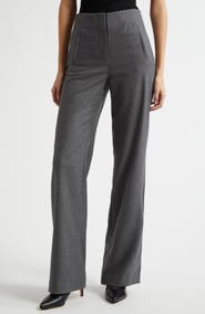 Veronica Beard Jude Clean Waist Wide Leg Pants