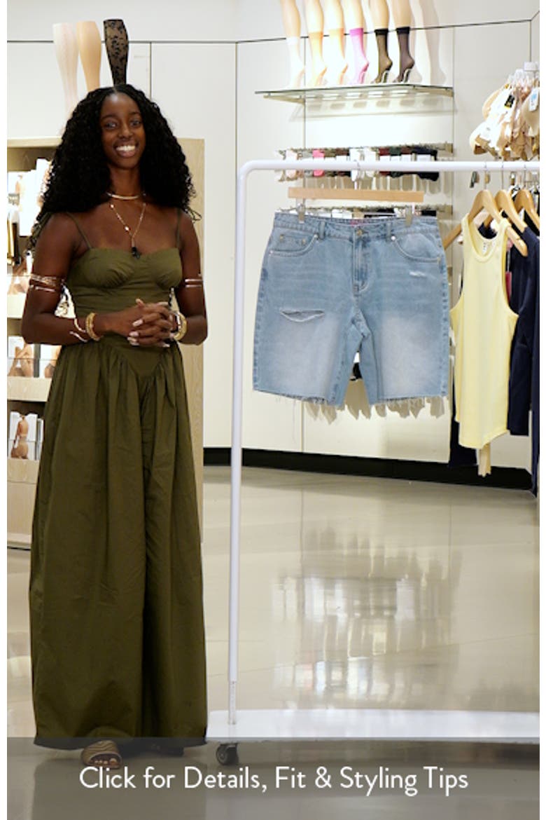 Riptide Ripped Denim Bermuda Shorts video