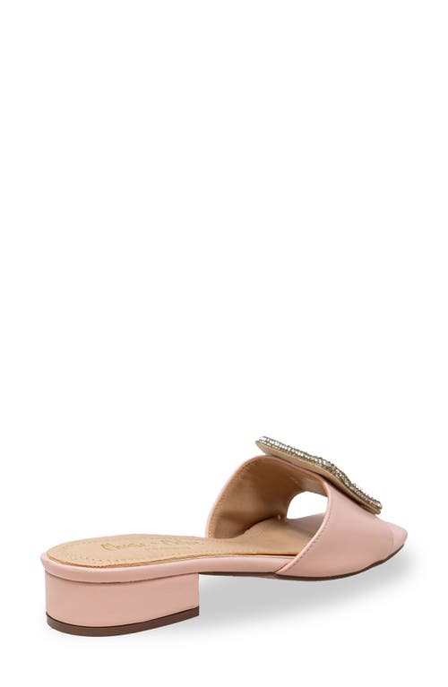 Chase & Chloe Chase And Chloe Flores Squared Spiral Rhinestone Sandal In Pink