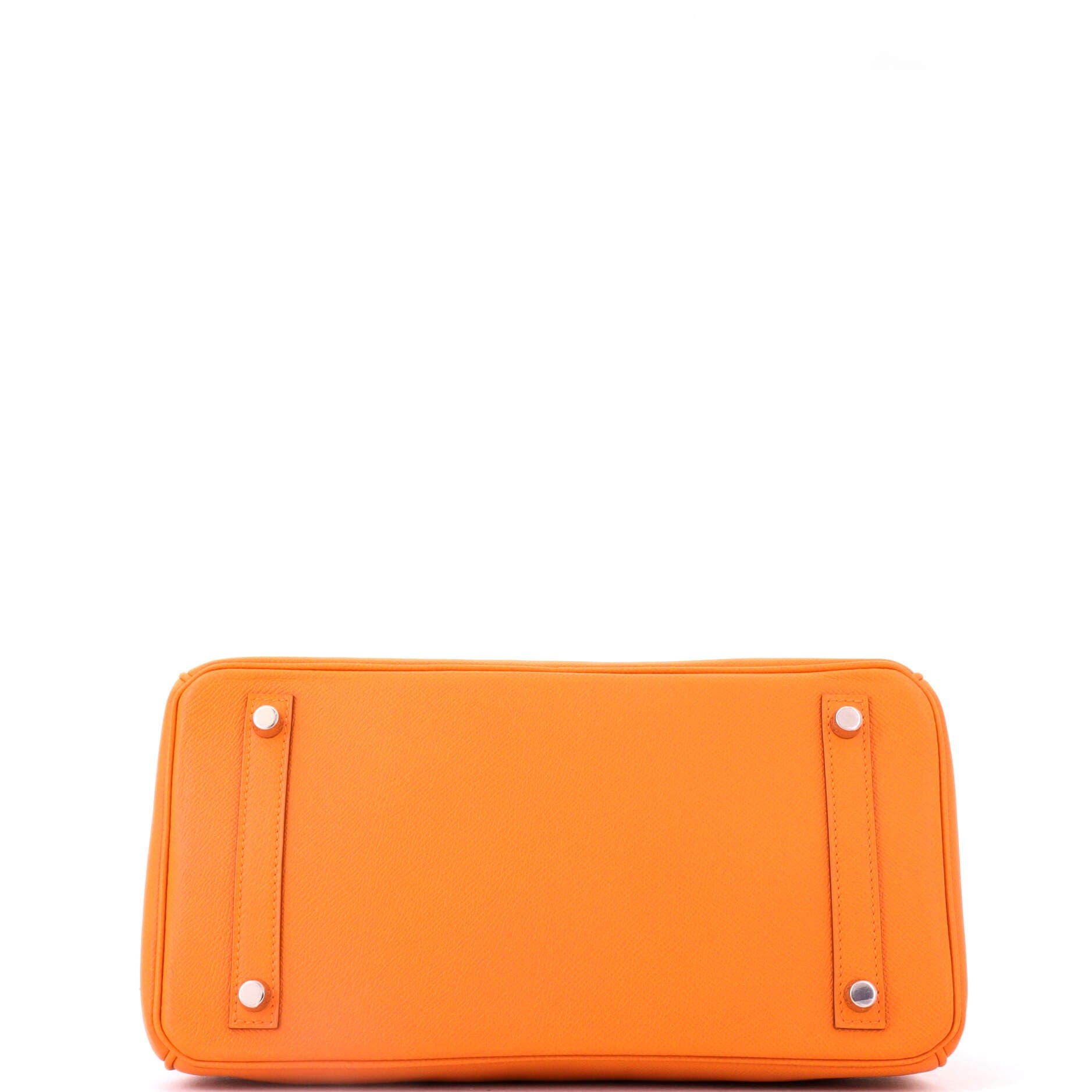 Birkin Handbag Orange Epsom with Palladium Hardware 30, Alternate, color, Orange