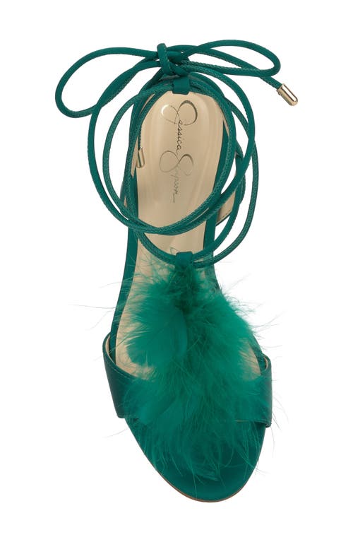 Jessica Simpson Jenzin Ankle Wrap Sandal In Green