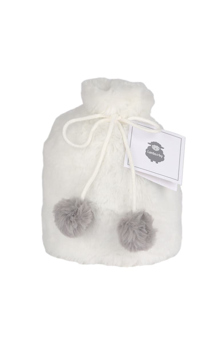 Lambs & Ivy 5 Piece Gray/White Plush Infant/Newborn Baby Gift Bag w/ Swaddle, Alternate, color, Gray