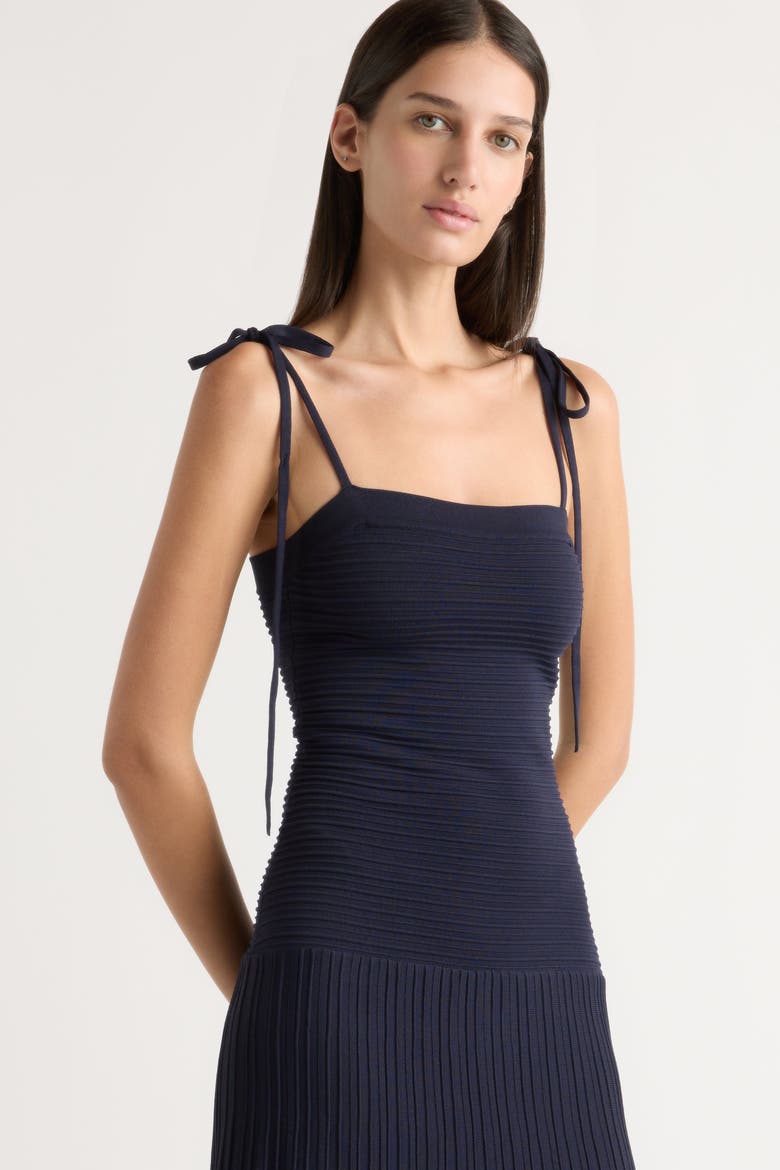 Chan Ottoman-Knit Dress, Alternate, color, Navy