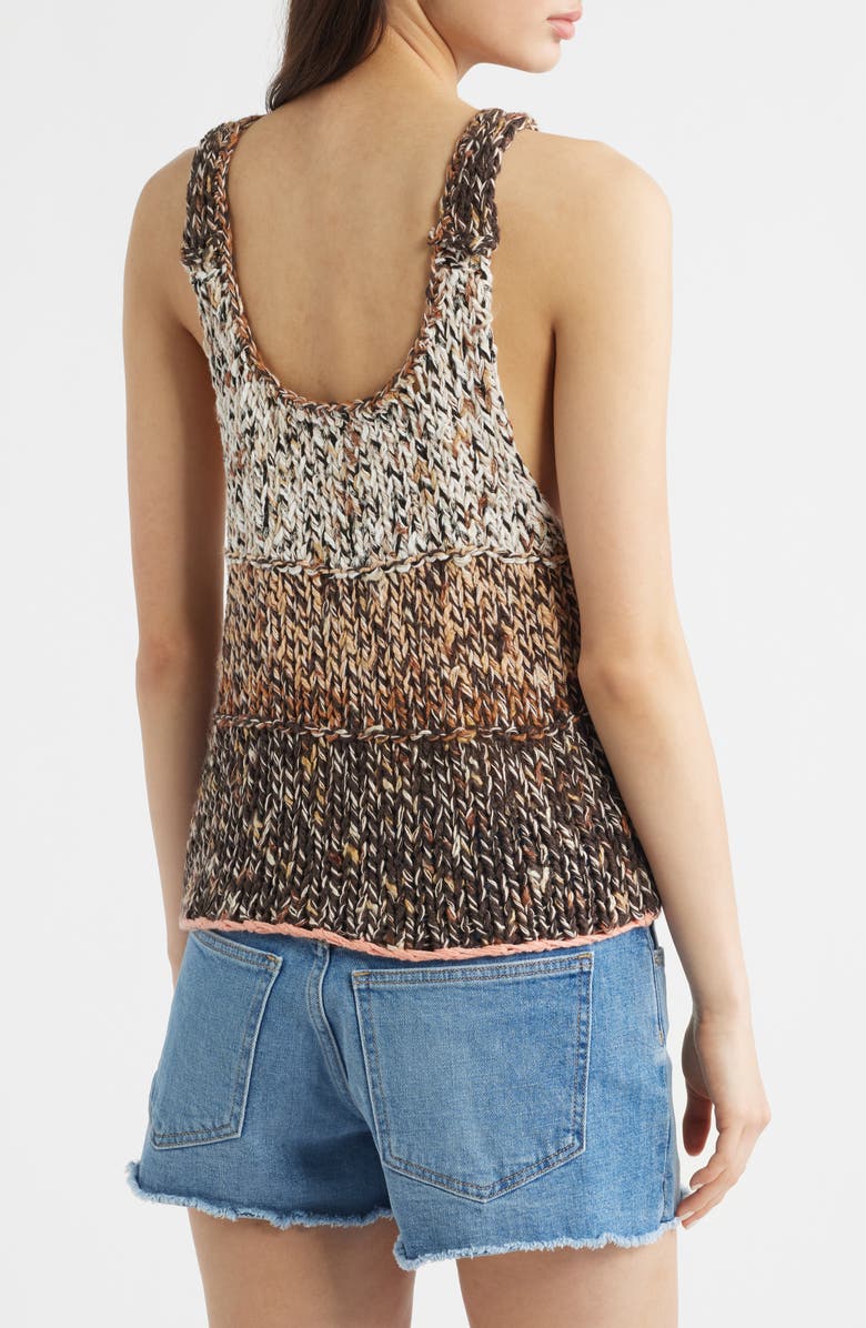 Free People Flea Market Crop Marled Cotton Blend Sweater, Alternate, color, Neutral Combo