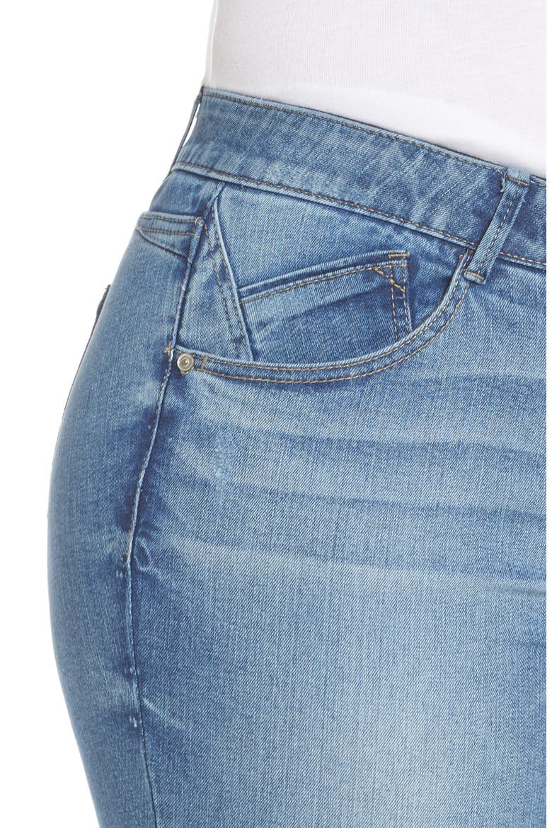 Ab-Solution Stretch Ankle Skimmer Jeans (Nordstrom Exclusive), Alternate, color, LIGHT BLUE
