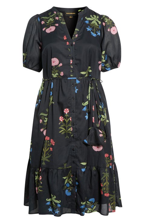 Beth Cotton Button-Up Midi Dress