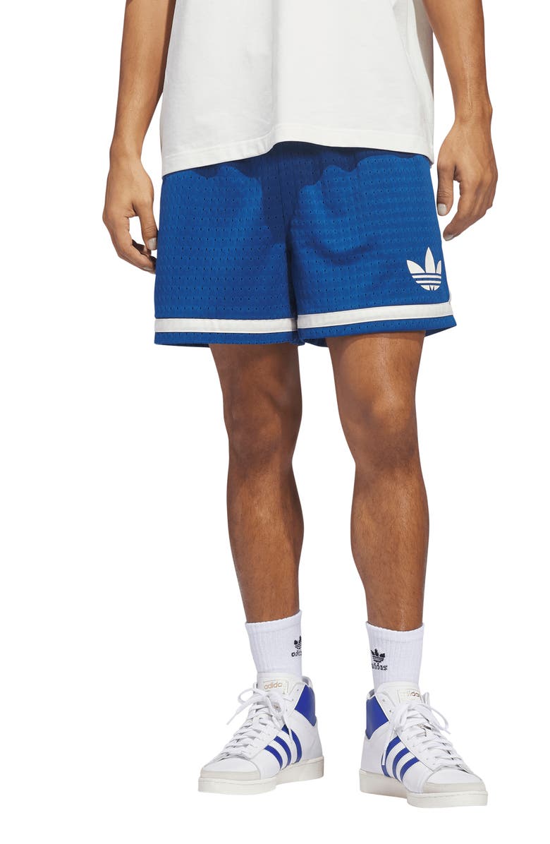 adidas Originals Mesh Basketball Shorts, Main, color, Dark Marine/ Ivory/