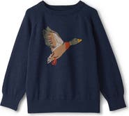 Hatley Kids' Intarsia Duck Cotton Crewneck Sweater