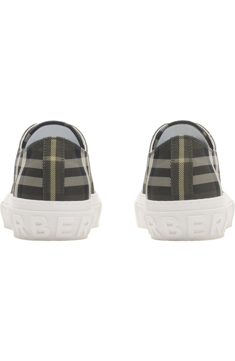 Burberry Check Nylon Blend Sneakers, Alternate, color, Thicket Brown