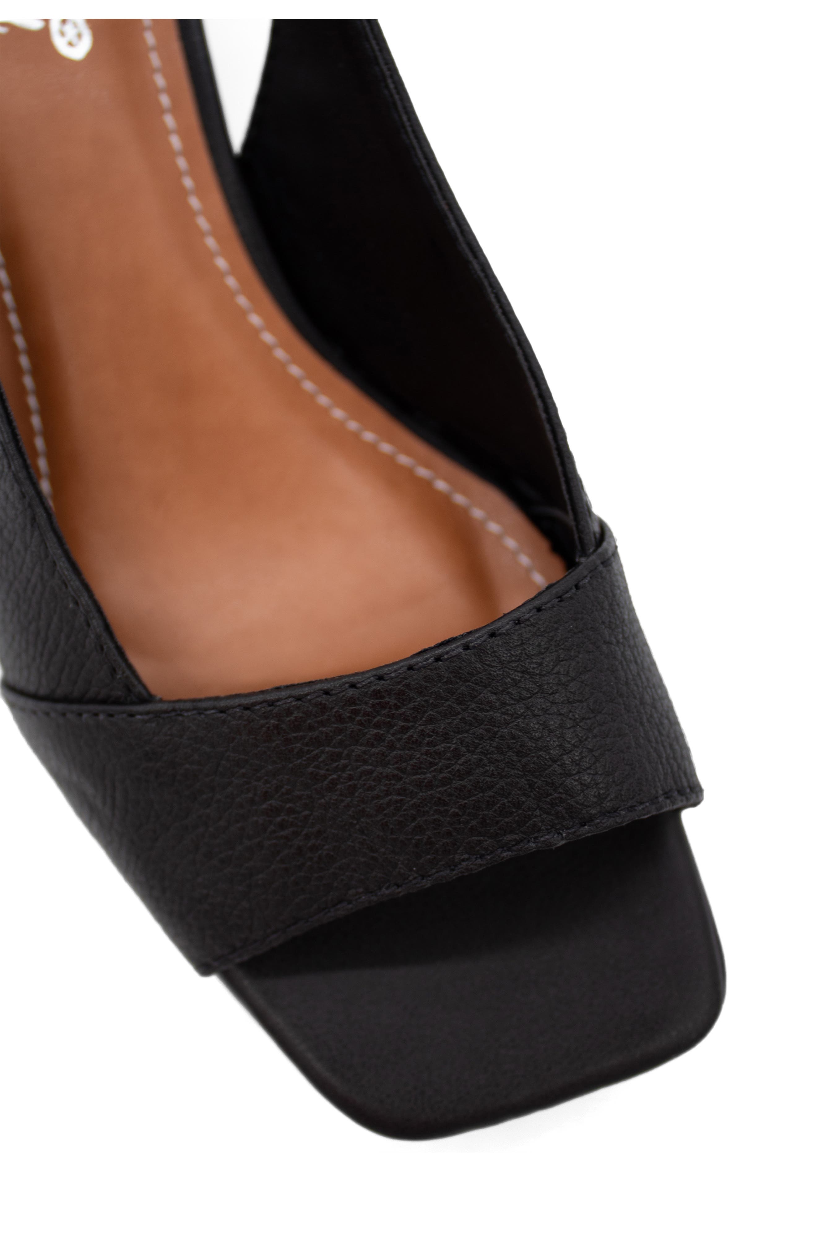 Bottero Square Toe Slingback Sandal, Alternate, color, Preto