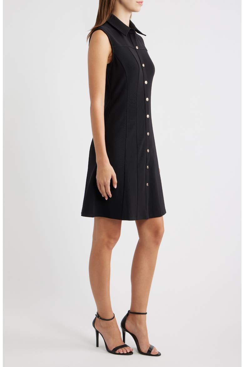 Sleeveless Shirtdress, Alternate, color, BLACK