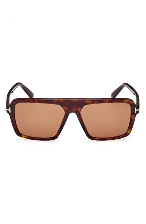 Vincent 56mm Pilot Sunglasses
