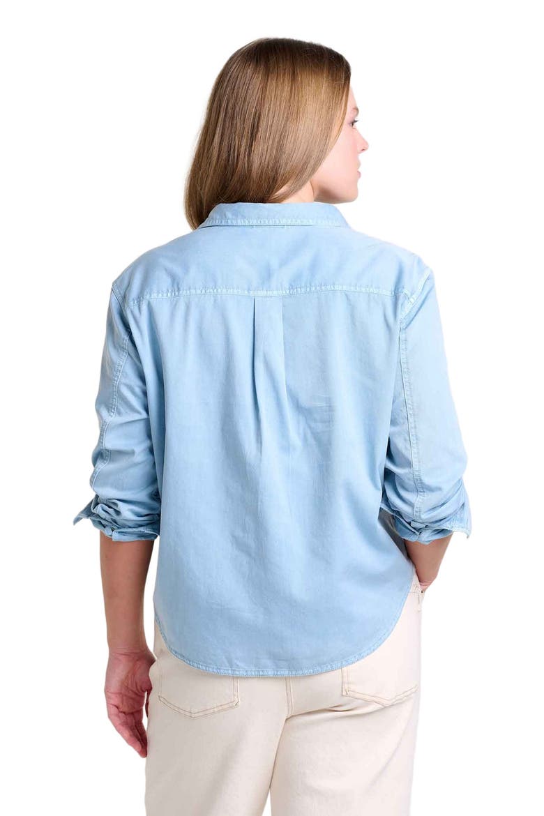 Women's Arroyo Twill Boxy Long Sleeve Shirt, Alternate, color, Skyway