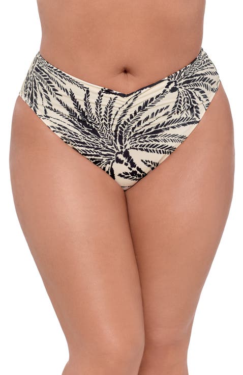Cinch Front High Cut Bikini Bottom