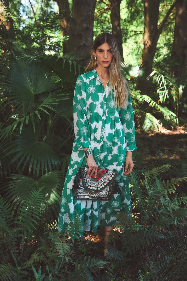 Jinette Maxi Dress, Alternate, color, Green Akari