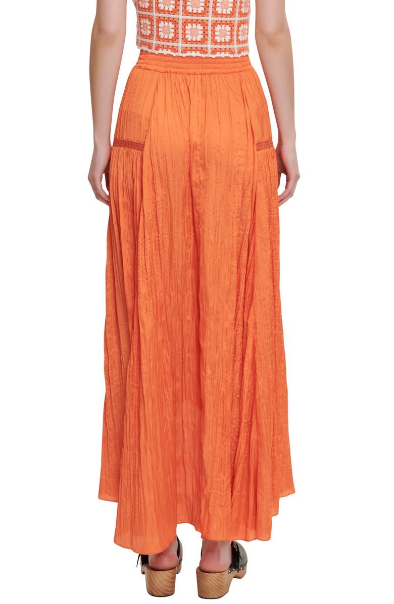 maje Japra Maxi Skirt, Alternate, color, Orange