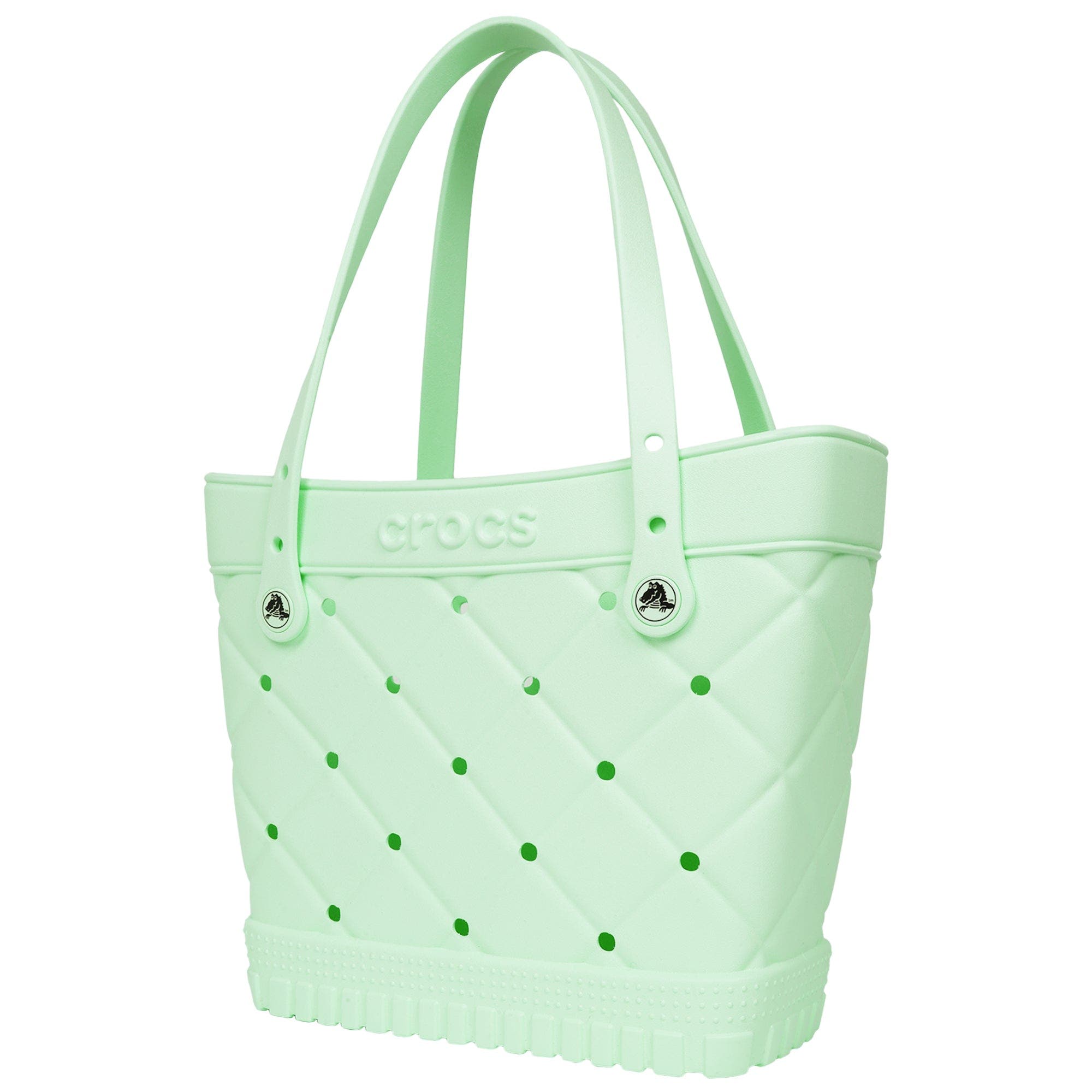 CROCS Medium Quilted Tote, Alternate, color, Serene Green