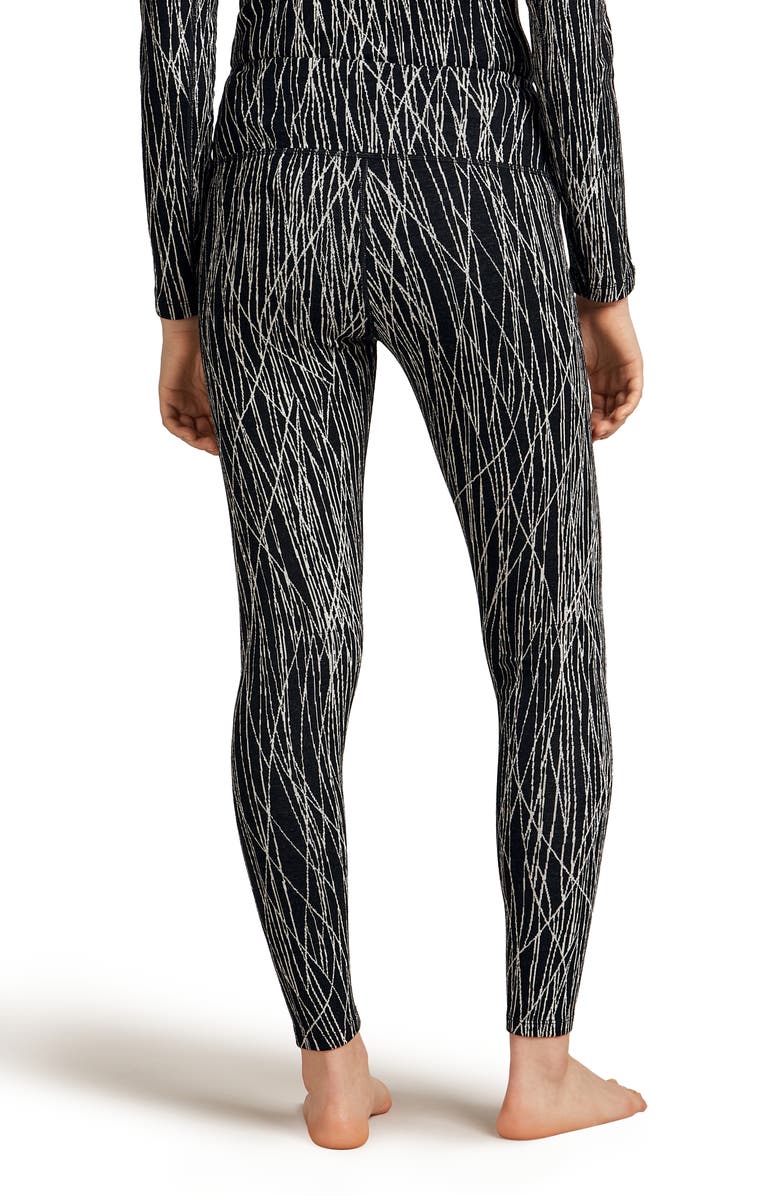 Icebreaker Merino Wool 260 Vertex Leggings, Alternate, color, Black/ Snow/ J