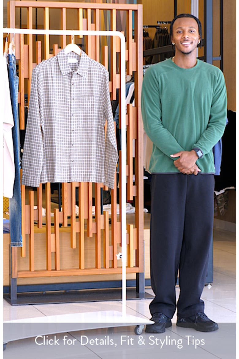 Grid Check Relaxed Button-Up Shirt video