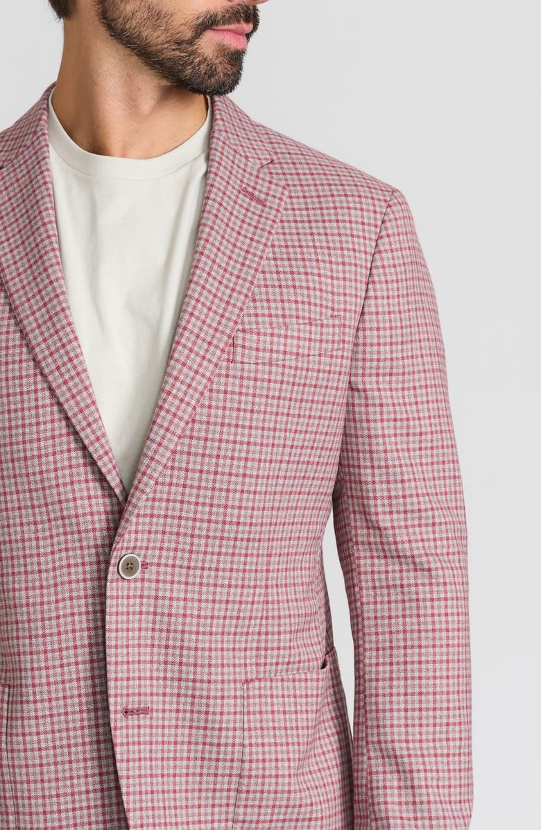 Ibiza Check Sport Coat, Alternate, color, Brick