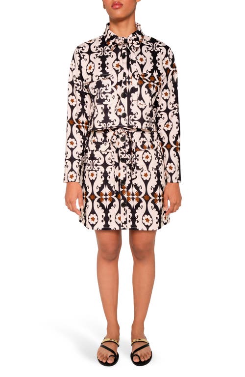 The Lulo Project Coco Paisley Stretch Cotton Jacket In Multi